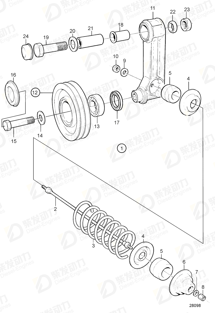 VOLVO Compression spring 471318 Drawing